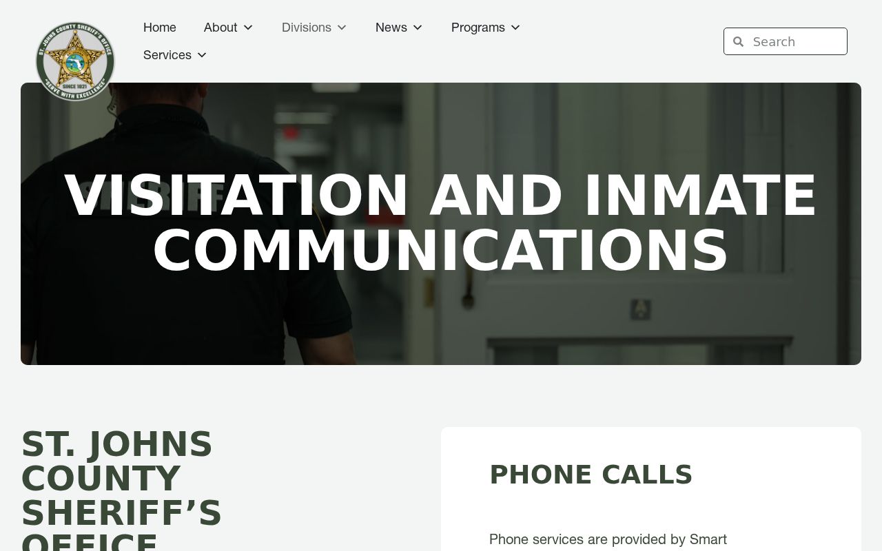 St. Johns County jail contact information after an arrest