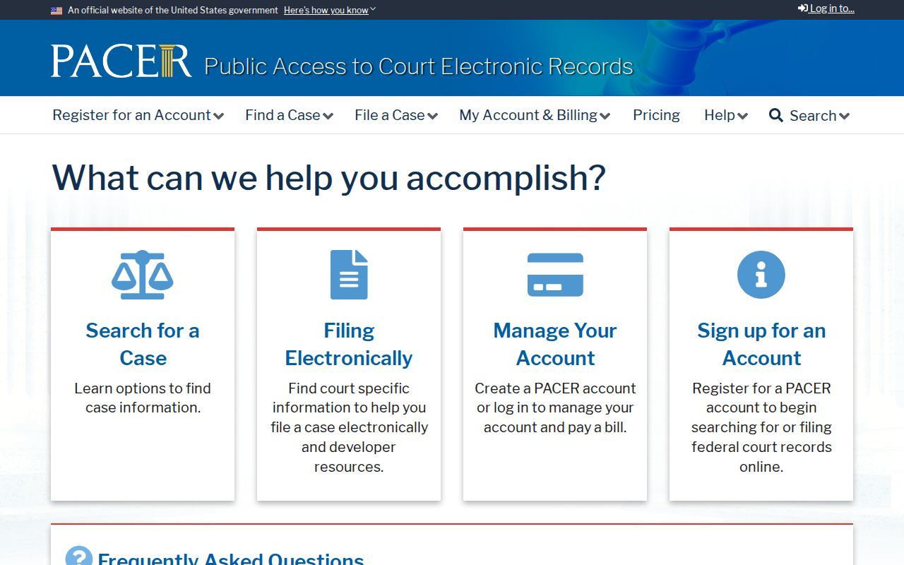 Federal PACER search for criminal cases involving St. Johns County